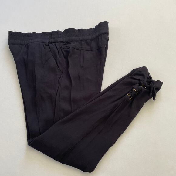 l*space Pants Womens Medium Black Lace Up Swim Cover Up Resort Vacation Beach - Picture 1 of 8